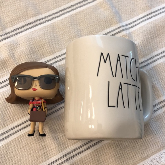 Rae Dunn Classic Black & White Oversized “Matcha Latte” Ceramic Coffee Mug - Picture 9 of 10